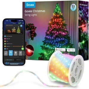 Govee LED RGBIC osvetlenie pre vianočný stromček 10m