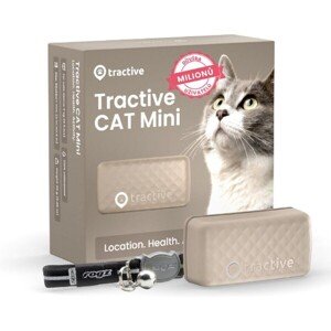 Tractive GPS CAT Mini tracker polohy a aktivity pre mačky hnedý