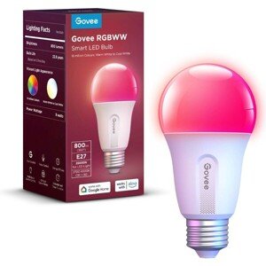 Govee Smart žiarovka RGBWW 9W-60W 800lm E27 Long Life