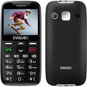 EVOLVEO EasyPhone XR mobilný telefón pre seniorov s nabíjacím stojanom čierna
