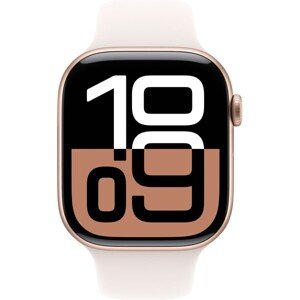 Apple Watch Series 10 Cellular 42mm Ružovo zlatý hliník so svetlo rumenným športovým remienkom S/M