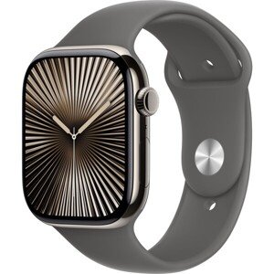 Apple Watch Series 10 Cellular 42mm Prírodný titán so skalo šedým športovým remienkom M/L