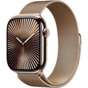 Apple Watch Series 10 Cellular 42mm Zlatý titán so zlatým milánskym ťahom