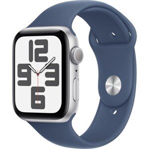 Apple Watch SE (2024) 40mm Strieborný hliník s denimovým športovým remienkom M/L