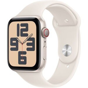 Apple Watch SE (2024) Cellular 40mm Hviezdne biely hliník s hviezdne bielym športovým remienkom S/M