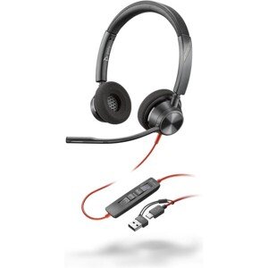 Poly Blackwire 3320 Headset + USB-C/A adaptér