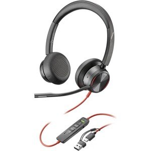 Poly Blackwire 8225 headset + USB-C/A adaptér