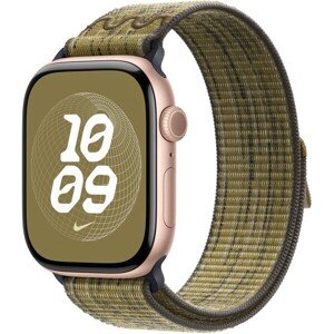 Apple Watch 49/46/45/44mm zeleno-sivý prevliekací športový remienok Nike