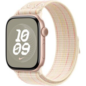 Apple Watch 49/46/45/44mm hviezdne biely/ružový prevliekací športový remienok Nike