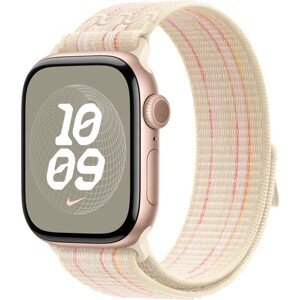 Apple Watch 41/40/38mm hviezdne biely / ružový prevliekací športový remienok Nike