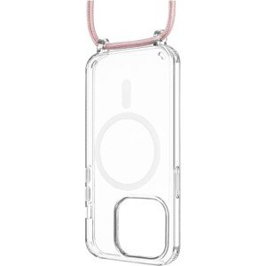 Púzdro FIXED MagPure Neck s ružovou šnúrkou na krk pre Apple iPhone 16 Pro Max