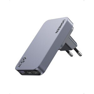 UGREEN Nexode Pro 65W GaN nabíjačka s USB-C/USB-A sivá