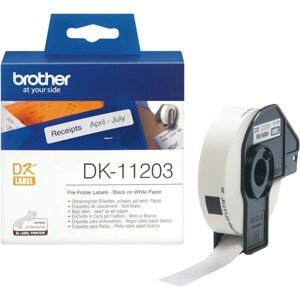 Brother DK11203 samolepiace štítky biele 17 mm x 87 mm