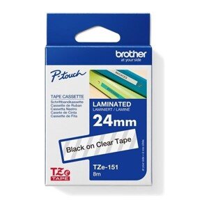 Brother TZe-151 páska čierna na priehľadnom 24 mm