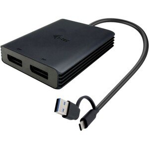 i-tec USB-A/USB-C Dual 4K DP Video adaptér