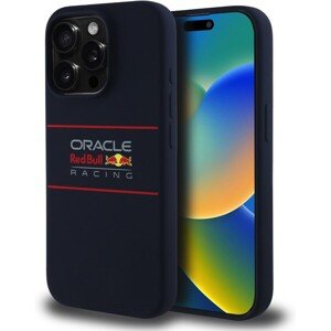 Red Bull Silicone Horizontal Logo MagSafe Zadný Kryt pre iPhone 15 Pro Navy