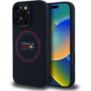 Red Bull Silicone Red Ring MagSafe Zadný Kryt pre iPhone 16 Pro Max Navy