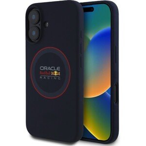 Red Bull Silicone Red Ring MagSafe Zadný Kryt pre iPhone 16 Plus Navy