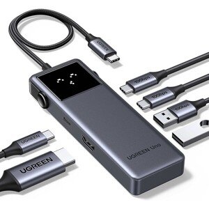 UGREEN Uno 6v1 Multiportový USB-C HUB s HDMI/USB 3.2 A/USB 3.2 C/PD Power Converter sivý