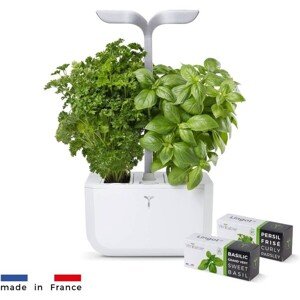 Véritable Exky SMART - Automatický kvetináč s reguláciou osvetlenia, biela + 2 bylinkové náplne