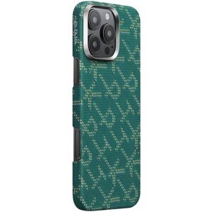 Pitaka Tactile Woven Case, PTK Green/Gold - iPhone 16 Pro