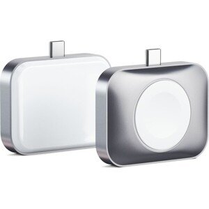 Satechi USB-C 2v1 bezdrôtová nabíjacia stanica pre Apple Watch a Airpods strieborná