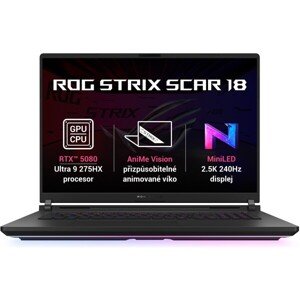 ASUS ROG Strix Scar 18 G835 (G835LW-NEBULA034X) čierny