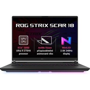 ASUS ROG Strix Scar 18 G835 (G835LX-NEBULA005X) čierny