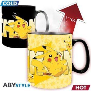 Hrnček s meniacim sa motívom Abysse Corp Pokémon - Pikachu 460 ml
