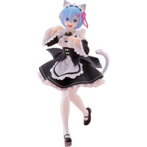 Figúrka Taito Prize Re:Zero Starting Life v Another World Coreful - Rem (Cat Maid verzia) 18 cm