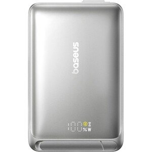 Powerbanka Baseus Nomos Qi2 10000mAh 45W s káblom USB-C sivá