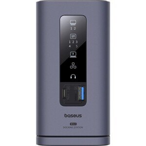 Dokovacia stanica Baseus Spacemate 10v1 (USB-C PD 100W, USB-C, 2x USB-A, 2x HDMI) sivá