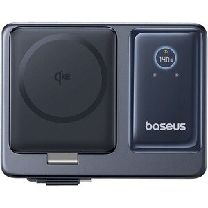 Nabíjacia stanica Baseus Nomos Qi2 140W 3xUSB-C, USB-A s výsuvným káblom USB-C/sieťový kábel 1m čier