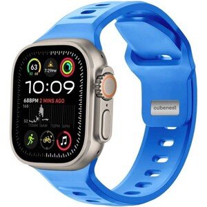 CubeNest Premium Silicon Band remienok Apple Watch 42-49 mm modrý