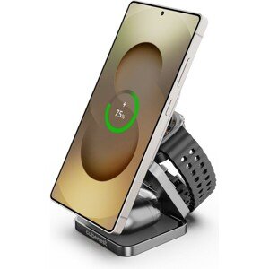 Cubenest SQS312 Fold Pro Qi2 3v1 magnetická nabíjačka pre Samsung sivá
