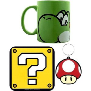 Darčekový set Pyramid International Super Mario - Yoshi (hrnček, podtácok, kľúčenka)