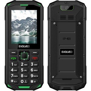 EVOLVEO StrongPhone X5 vodotesný odolný Dual SIM telefón čierno-zelený