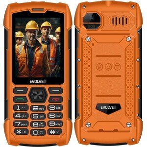 EVOLVEO StrongPhone H1 vodotesný odolný Dual SIM telefón oranžový
