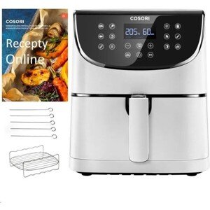 Cosori CP158-AF PREMIUM - 5.5L teplovzdušná fritéza + 5x špíz a gril. rošt, white