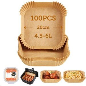 Cosori Papierové formy pre teplovzdušné fritézy 100ks (20cm - 4.5-6L)