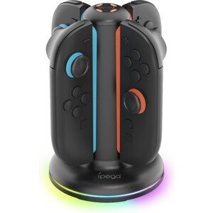 iPega SW2052 nabíjacia stanica s RGB pre JoyCon Ovládače Nintendo Switch 2 čierna