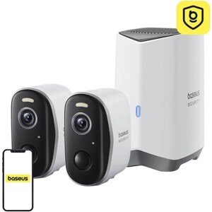 Baseus Security N1 Plus 2K venkovní kamera (sada 2ks+centrální stanice) bílá