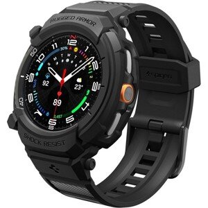 Spigen Rugged Armor Pro kryt s řemínkem Galaxy Watch8 Classic (46mm) matně černý