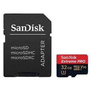 SanDisk Extreme Pro microSDHC 32 GB A1 Class 10 UHS-I V30 + adaptér