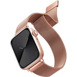UNIQ Dante oceľový remienok Apple Watch 41/40/38mm Rose ružovo zlatý