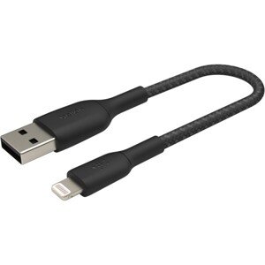 Belkin BOOST Charge Braided Lightning/USB-A odolný kábel, 15cm, čierny