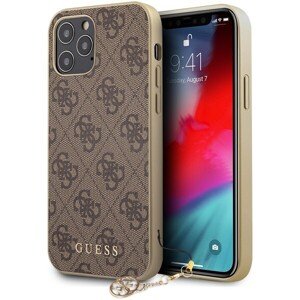 Guess 4G Charms kryt iPhone 12/12 Pro 6.1" hnedý
