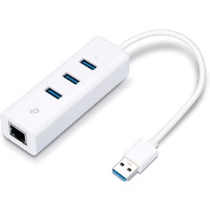 TP-Link UE330 USB 3.0 HUB + adaptér USB 3.0 na Ethernet, biely