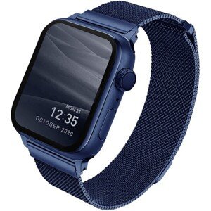 UNIQ Dante oceľový remienok Apple Watch 41/40/38mm modrý