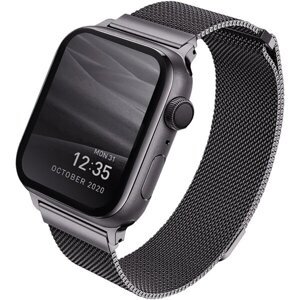 UNIQ Dante oceľový remienok Apple Watch 41/40/38mm grafitový